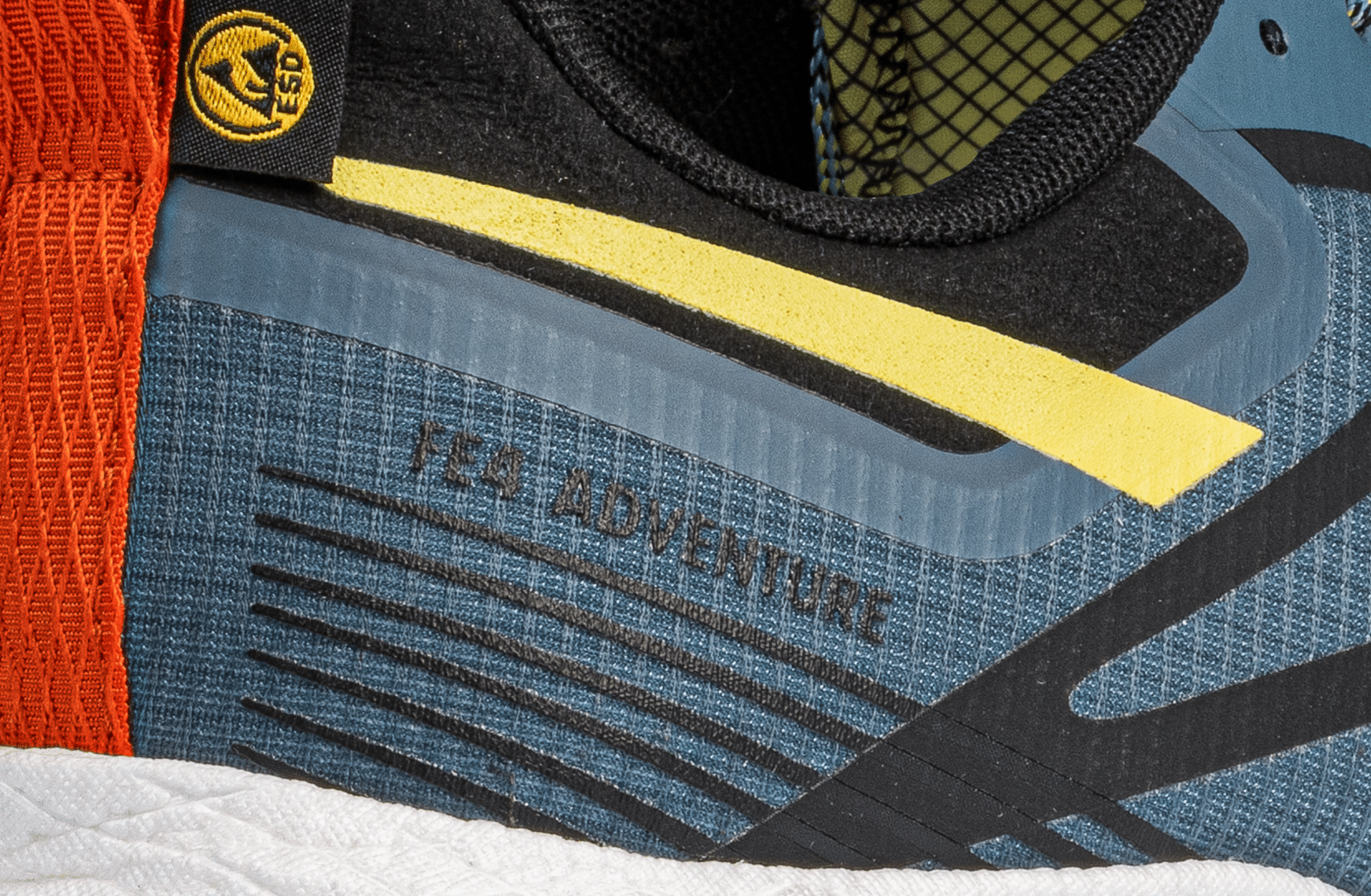 Reebok Adventure IB3611 S1PS geel-blauwe sport veiligheidsschoen detailshot